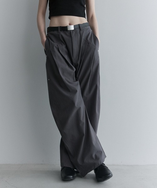 【remer】コットンギャバタックカーブパンツ remer パンツ コットンギャバタックカーブパンツ - cotton gabardine
