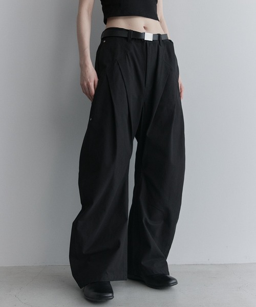 【remer】コットンギャバタックカーブパンツ remer パンツ コットンギャバタックカーブパンツ - cotton gabardine