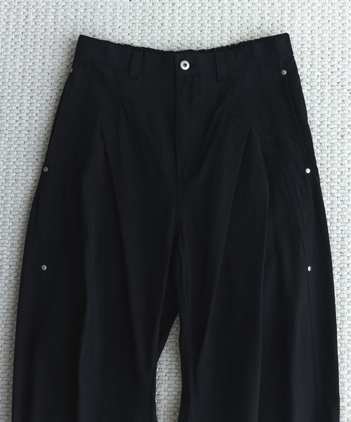 remer ワイドパンツ パンツ コットンギャバタックカーブパンツ
