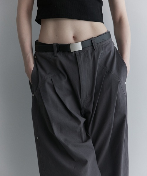 【remer】コットンギャバタックカーブパンツ remer パンツ コットンギャバタックカーブパンツ - cotton gabardine