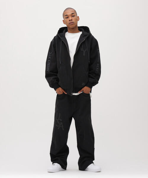 AVIREX（アヴィレックス） パーカー LEATHER PATCH DUCK HOOD JACKET