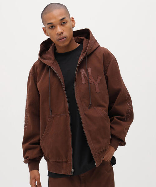 AVIREX（アヴィレックス） パーカー LEATHER PATCH DUCK HOOD JACKET