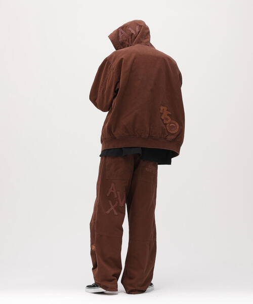 AVIREX アヴィレックス 本革 レザー切替 パーカー XL 美品 フード付き AVIREX（アヴィレックス） パーカー LEATHER PATCH DUCK HOOD JACKET