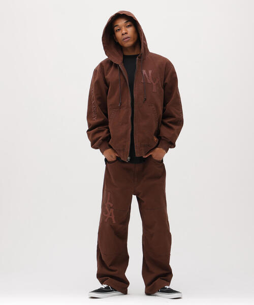 AVIREX（アヴィレックス） パーカー LEATHER PATCH DUCK HOOD JACKET