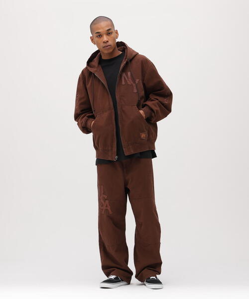 AVIREX（アヴィレックス） パーカー LEATHER PATCH DUCK HOOD JACKET