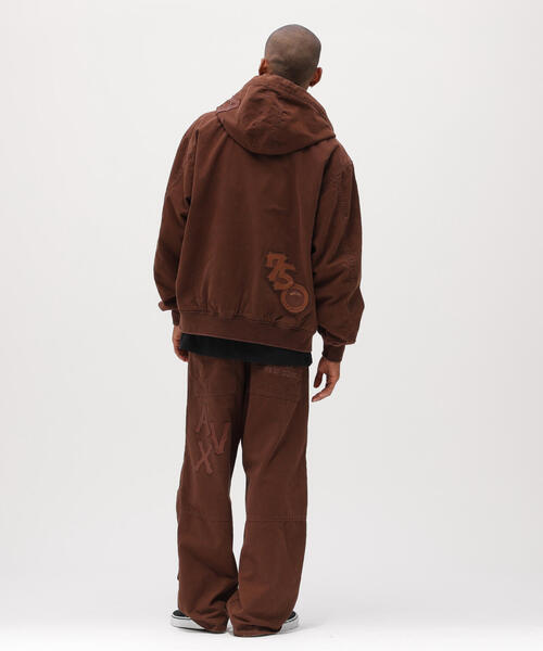 AVIREX（アヴィレックス） パーカー LEATHER PATCH DUCK HOOD JACKET