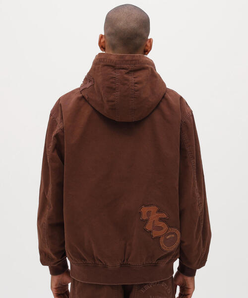 AVIREX（アヴィレックス） パーカー LEATHER PATCH DUCK HOOD JACKET