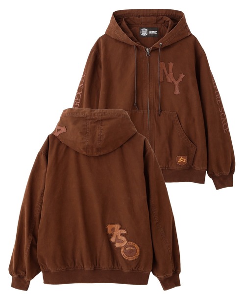 AVIREX（アヴィレックス） パーカー LEATHER PATCH DUCK HOOD JACKET