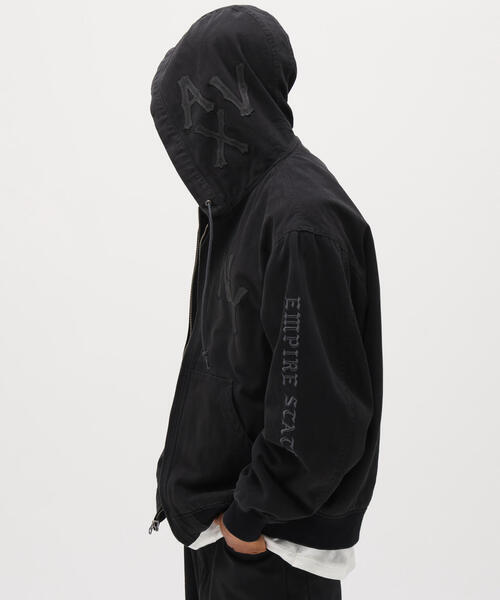 AVIREX（アヴィレックス） パーカー LEATHER PATCH DUCK HOOD JACKET