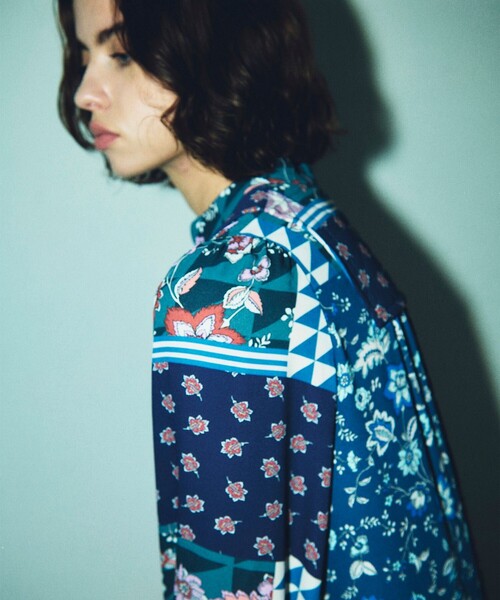 「GRACE CONTINENTAL」 長袖ワンピース 36 ネイビー レディース_画像5