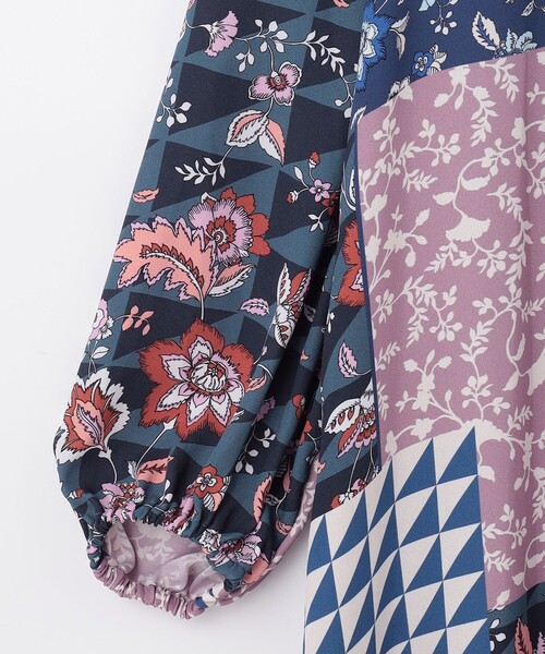 「GRACE CONTINENTAL」 長袖ワンピース 36 ネイビー レディース_画像10