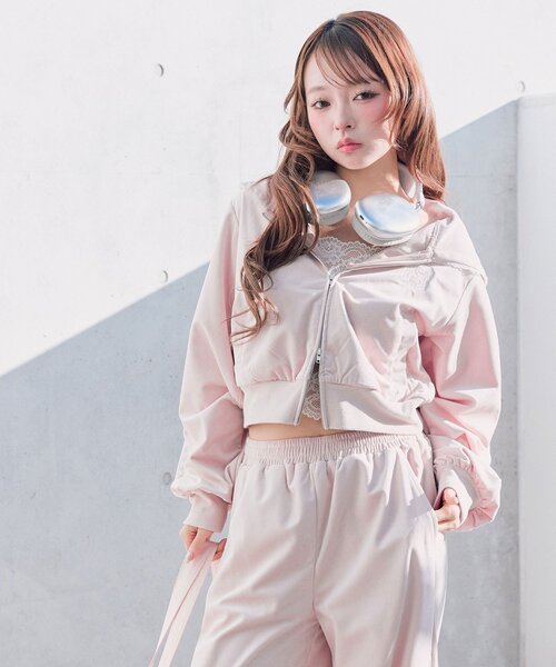 OLIVE des OLIVE（オリーブデオリーブ） tシャツ 袖ラインコンパクト