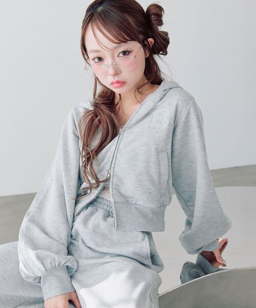 レディース ガーリー系 72着＋5足＋おまけあり！ 袖ラインコンパクトパーカー | OLIVE des OLIVE(オリーブ デ オリーブ