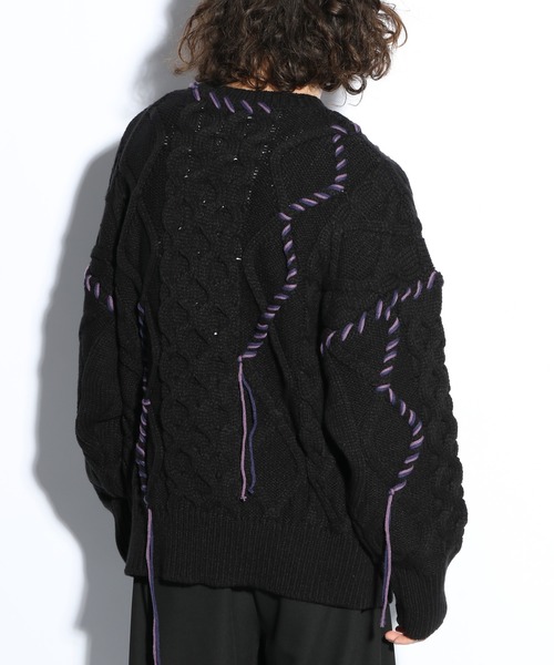 「HARE」 長袖ニット FREE ブルー メンズ_画像9