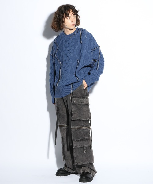 「HARE」 長袖ニット FREE ブルー メンズ_画像10