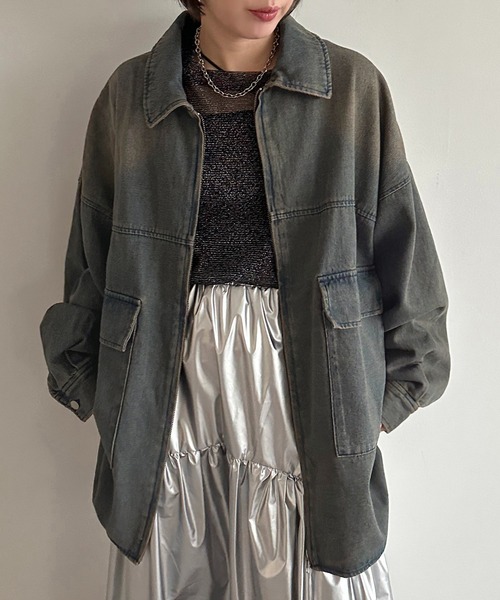 「apres jour mignon」 デニムジャケット フリー ブラック系その他 レディース_画像2