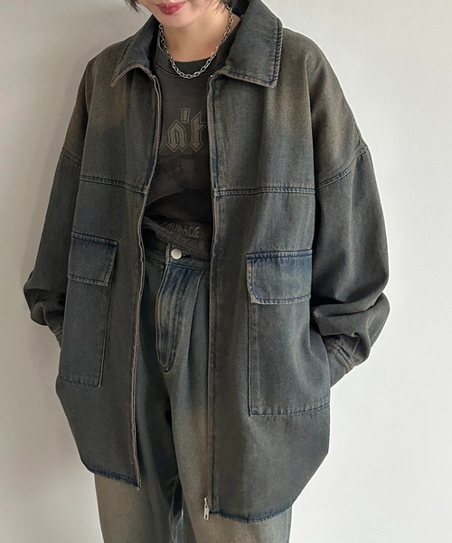 「apres jour mignon」 デニムジャケット フリー ブラック系その他 レディース_画像4