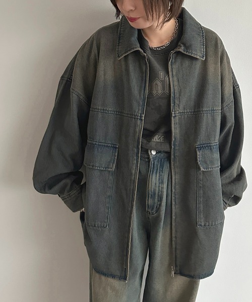 「apres jour mignon」 デニムジャケット フリー ブラック系その他 レディース_画像6