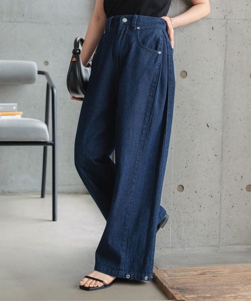 ジーンズ デニム デニムパンツ 「 低身長向けサイズ 」 裾2wayサイド