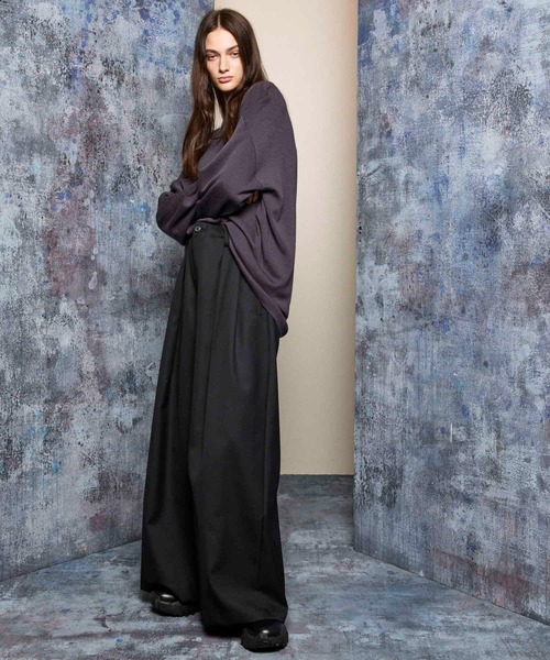 MAISON SPECIAL（メゾンスペシャル） 長袖ニット 2 チャコールグレー
