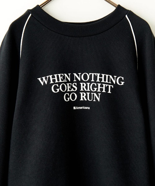 「AMERICANA」 スウェットカットソー ONE SIZE ブラック レディース_画像2