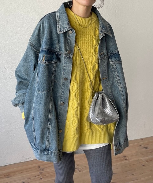 「wee9s」 デニムジャケット FREE ブルー レディース_画像2