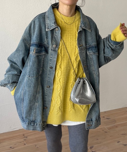 「wee9s」 デニムジャケット FREE ブルー レディース_画像3