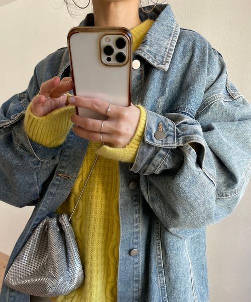 「wee9s」 デニムジャケット FREE ブルー レディース_画像7