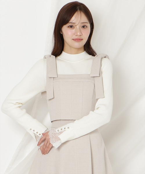 WILLSELECTION ビジューリボンノーカラー ウィルセレクション WILLSELECTION ビジューリボンノーカラーコート