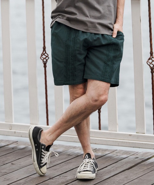 JOSEMOON TWILL SHORT PANTS/ツイルショートパンツ CAMBIO（カンビオ） パンツ mp14679-Cotton Linen Tape Switch Short