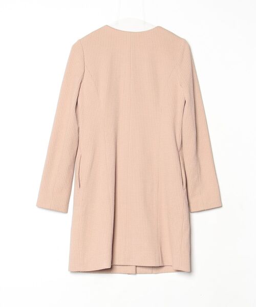 「LILIDIA」 ノーカラーコート 1 ベージュ レディース_画像2