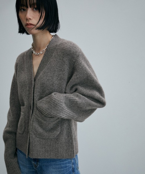 「ADAM ET ROPE'」 ニットカーディガン FREE グレー レディースの画像