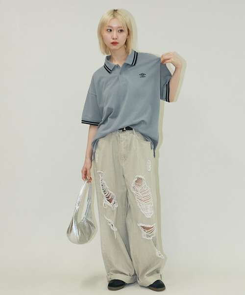 umbro（アンブロ） ポロシャツ 半袖 × PUBLUX/アンブロ 別注 ワン
