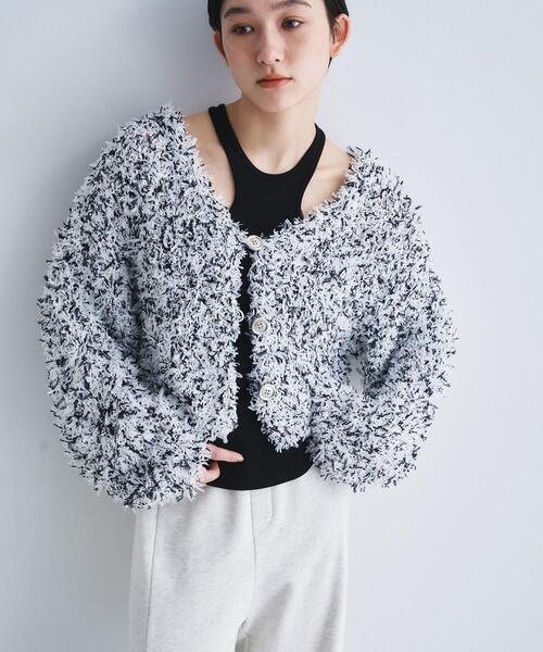 CODE A カーディガン fancy yarn cardigan レディース : ZOZOTOWN