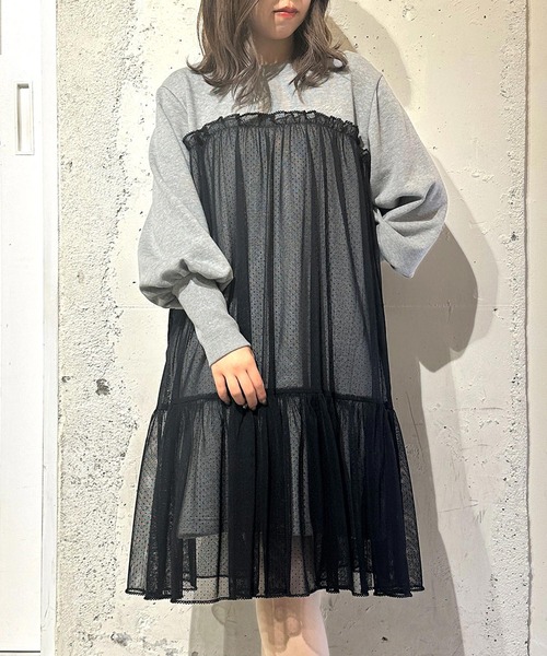 「MILK」 長袖ワンピース FREE ホワイト レディース_画像3