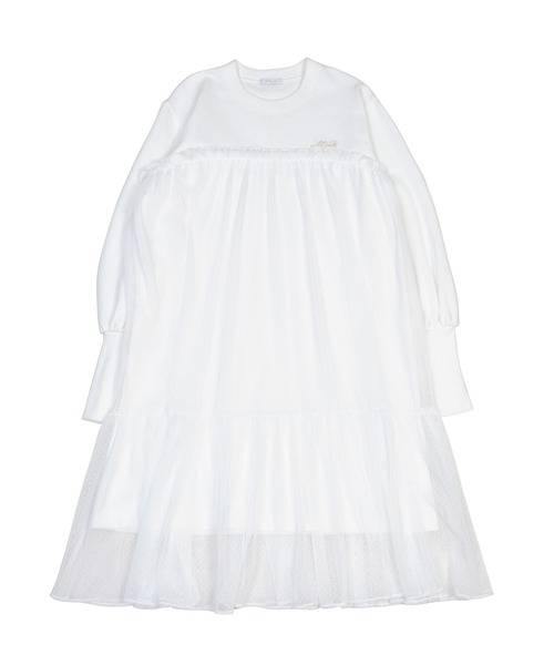 「MILK」 長袖ワンピース FREE ホワイト レディース_画像4