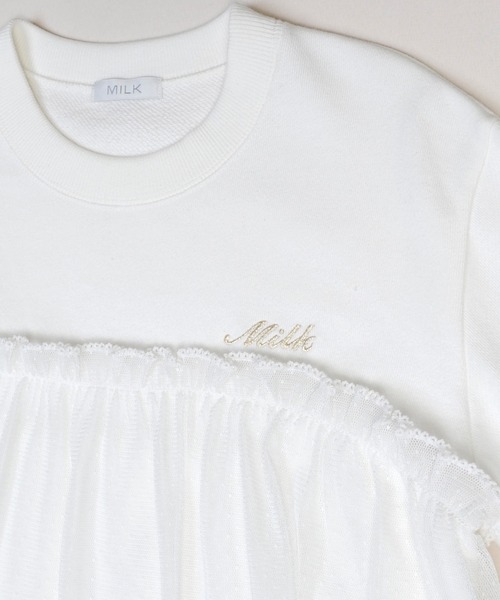 「MILK」 長袖ワンピース FREE ホワイト レディース_画像6