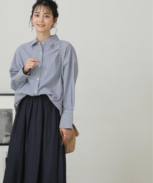 「NANO universe」 長袖シャツ FREE ブルー レディース_画像8