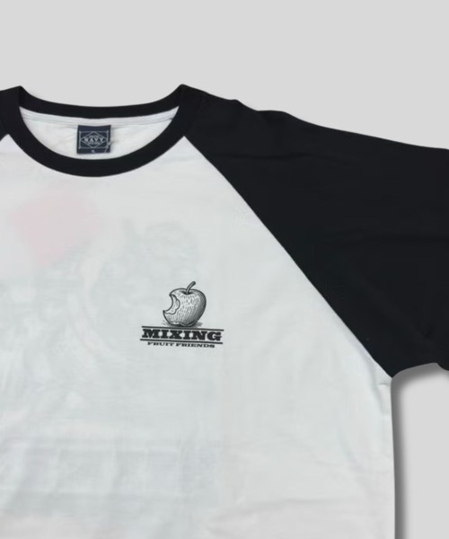 NAVY tシャツ 「NAVY/ ネイビー」発泡バックプリント ラグラン7分袖T