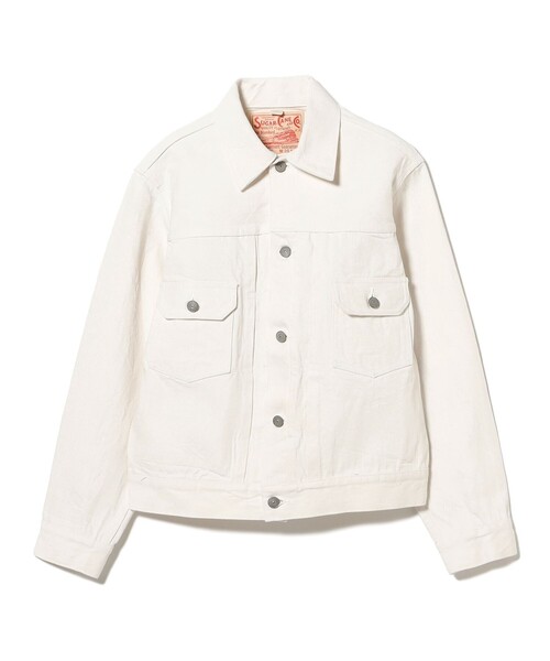  デニムジャケット　ホワイト　レディース SUGAR CANE デニムジャケット gジャン / WHITE DENIM JACKET