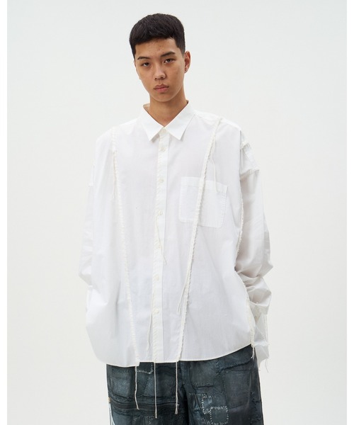 DISCOVERED　再構築　ドッキングシャツ　オーバーサイズシャツ DISCOVERED（ディスカバード） シャツ DOCKING WIDE LOOPING SHIRTS