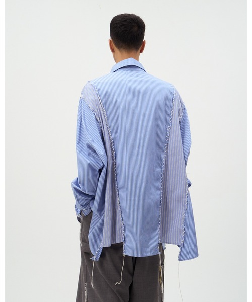 DISCOVERED　再構築　ドッキングシャツ　オーバーサイズシャツ DISCOVERED（ディスカバード） シャツ DOCKING WIDE LOOPING SHIRTS