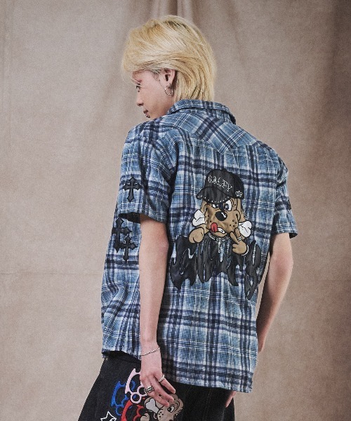 ガルフィー 半袖Tシャツ GALFY（ガルフィー） シャツ 「GALFY/ガルフィー」爆アゲ↑↑チェック