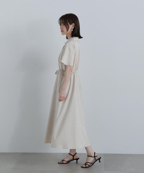 「N.(N. Natural Beauty Basic)」 半袖ワンピース MEDIUM ベージュ レディース_画像8