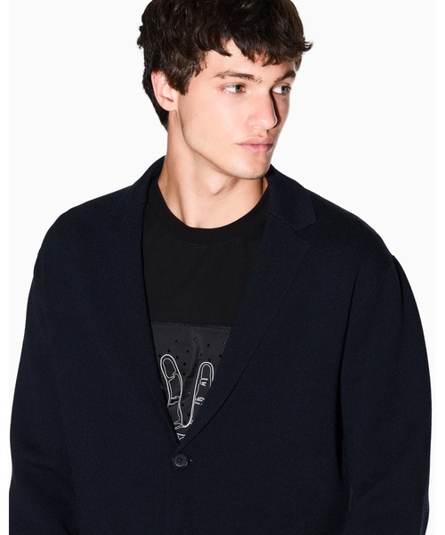 「ARMANI EXCHANGE」 上衣 LARGE ダークネイビー メンズ