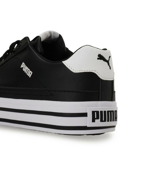 「PUMA」 ローカットスニーカー 22.0cm ブラック×ホワイト メンズ_画像3