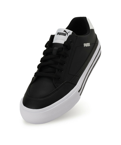 「PUMA」 ローカットスニーカー 22.0cm ブラック×ホワイト メンズ_画像6