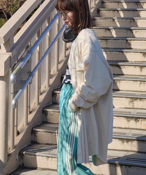 「etsinta」 ノーカラージャケット ONE SIZE アイボリー レディース_画像3