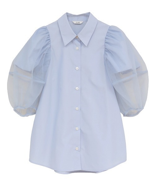 CLANE（クラネ） ブラウス シャツ CLANE/クラネ/TULLE LAYERED SLEEVE