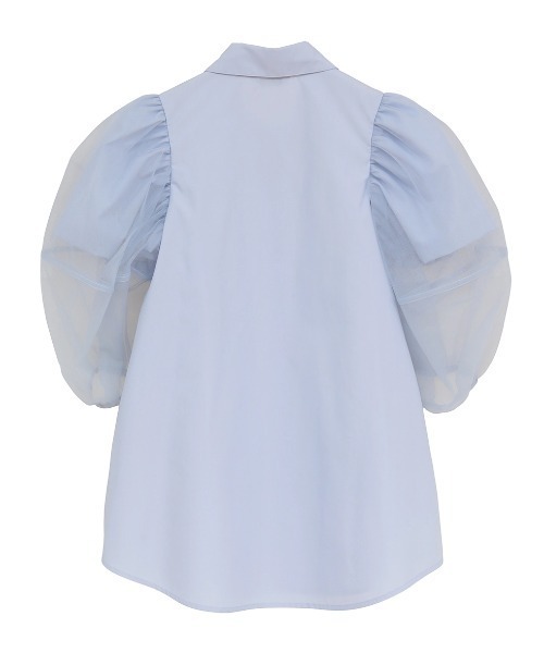 新品未使用CLANE TULLE LAYERED SLEEVE SHIRTS CLANE（クラネ） ブラウス シャツ CLANE/クラネ/TULLE LAYERED SLEEVE